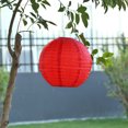 thumbnail image 4 of [Rojo] cálida 30 cm 12 pulgadas tela nailon para exteriores linterna solar impermeable nueva cuerda linterna auto-Colgante (rojo), 4 of 8