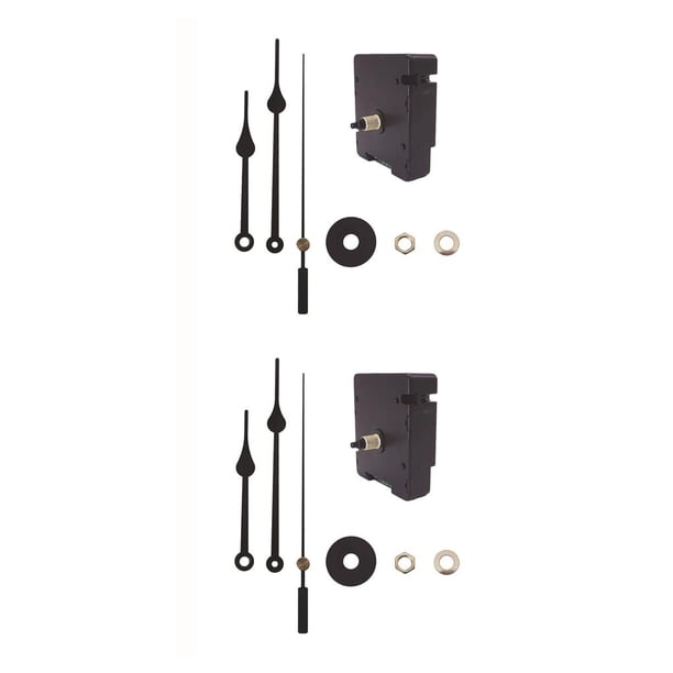 Inteprter Reloj de punto de cruz colgante moderno, accesorio de reparación de columpio, colgador de repuesto de cuarzo decorativo, reemplazo de relojería Negro 2piezas Inteprter CBP272856