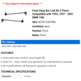 thumbnail image 2 of Front Sway Bar Link Kit 2 Piece - Compatible with 1995, 1997 - 2001 BMW 740i 1998 1999 2000, 2 of 2