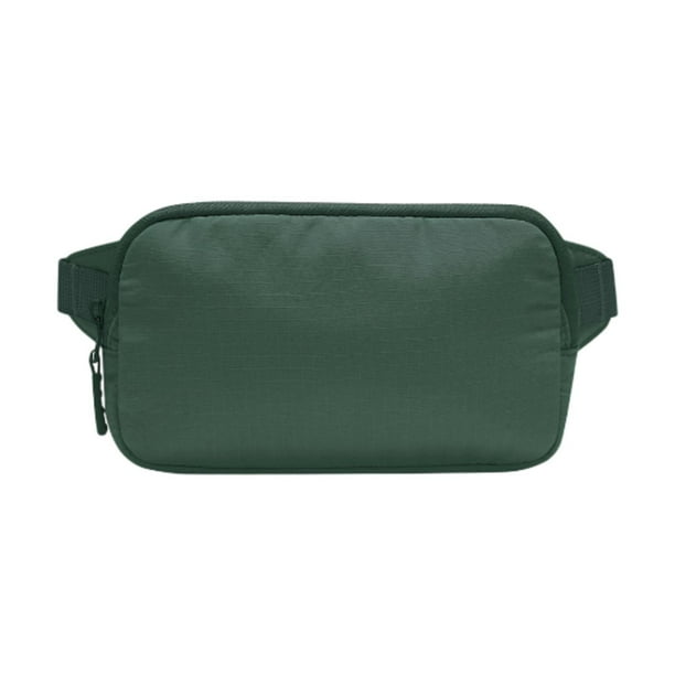 Riñonera informal de nailon resistente al agua para ir de compras, viajar y trabajar. Verde