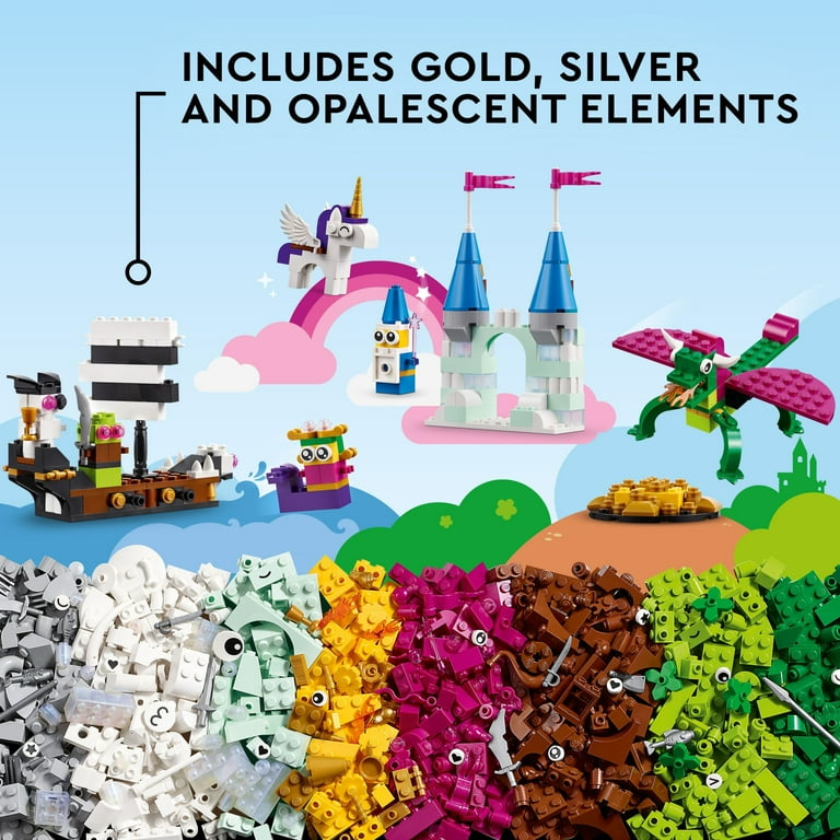 LEGO Classic Creative Fantasy Universe Set 11033 Unicorn Castle Dragon Pirate Ship Builds Gift for Kids 5 Walmart