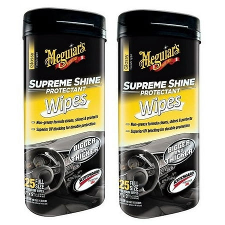 Meguiar's G4000 Supreme Shine Hi-Gloss Wipes 25 Wipes 2 Pack