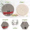 thumbnail image 4 of Yayeee 6 PCS Drink Coasters with Holder Set Woven Absorbent Round Tabletop Hot Pad, Red Boat, 4 of 7