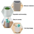 thumbnail image 3 of Portalápices de silicona, taza redonda para bolígrafos para escritorio, bonito organizador de papelería de oficina, soporte para brochas de maquillaje, 3 of 6