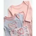 thumbnail image 6 of Duck Duck Goose Newborn Baby Girl's Layette Outfit Set - 4 Piece Baby Girls Cotton Clothing Set (0-9M), 6 of 7