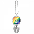 thumbnail image 1 of LGBT Rainbow Flag I Support Silver Wing Car Pendant Decoration, 1 of 4