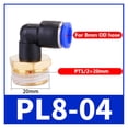 thumbnail image 2 of 50 pcs PL Lote de codo 4 -M5 6-M5 Conector de aire Acceso neumático Accesorios rápidos 1/8 "1/4" 3/8 "1/2" Hilo masculino Push in, 2 of 7