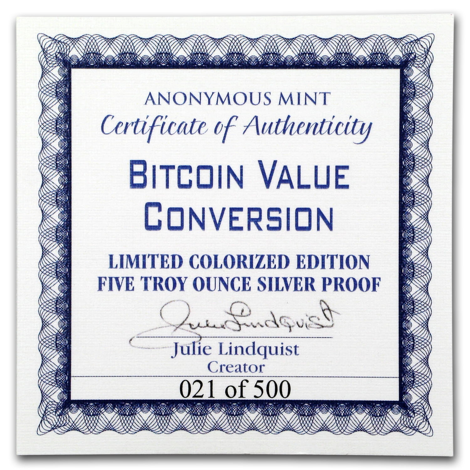 5 oz Silver Colorized Proof Round Bitcoin Value Conversion - Walmart.com