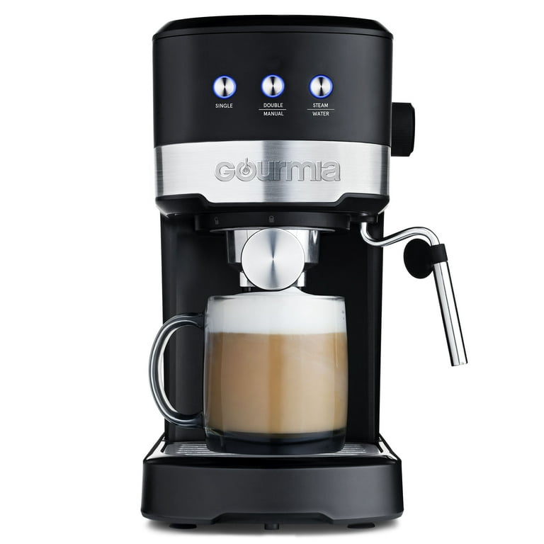 Gourmia 1.2L 15 Bar Espresso Maker with Powerful Frothing Wand Black 