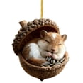 thumbnail image 3 of Ktoot Animal Christmas Ornaments Acrylic 2D Flat Printed Handmade Hanging Pendant Hamster Ornament Woodland Animal Ornaments Rustic Farmhouse Christmas Decor Cozy Forest Ornaments For Animal Lovers, 3 of 5