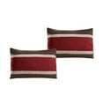 thumbnail image 6 of HGMart Bedding Comforter Set Bed In A Bag - 7 Piece Luxury Striped Microfiber Bedding Sets - Oversized Bedroom Comforters, King Size, Edsel Burgundy, 6 of 6
