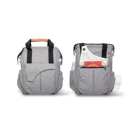UPC: 0810455038721 | Stylish Diaper Bag Backpack- Light Grey Maze Exclusive