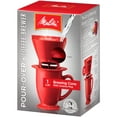 Melitta® PourOver™ Brewer Single Cup Coffee Maker with Coffee Mug, Red