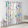 thumbnail image 3 of 80s Memphis Blackout Curtains, Retro Colorful Geometric Window Curtains, Vintage Home Decor 42"W x 96"L (Pack of 2), 3 of 7