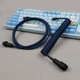 thumbnail image 3 of Pro Custom Coiled USB to Type C Cable for Gaming Keyboard Double-Sleeved Mechanical Keyboard Cable Detachable Metal aviator Cab, 3 of 5