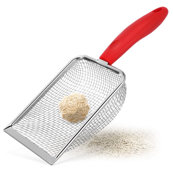 Dytern litter scoop Pet Litter Scooper Metal Fine Mesh Cat Litter Scoop Fast Sifting Kitten Litter Scooper Litter Clean Tool,11.02"X3.94"X1.97"