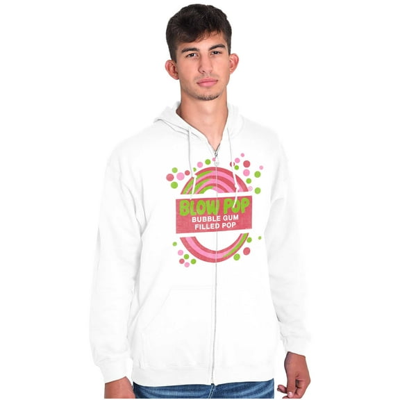 Blow Pop Retro Candy Gum Cute Vintage Zip Up Hoodie Men's Women's Brisco Brands M