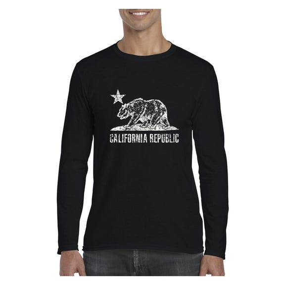 MmF - Mens Long Sleeve T-Shirts, up to Size 5XL - California Bear
