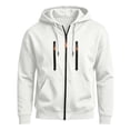 thumbnail image 6 of Men's Casual Hooded Jacket Zip Up Long Sleeve with Pockets Work Wear Jacket, 6 of 7