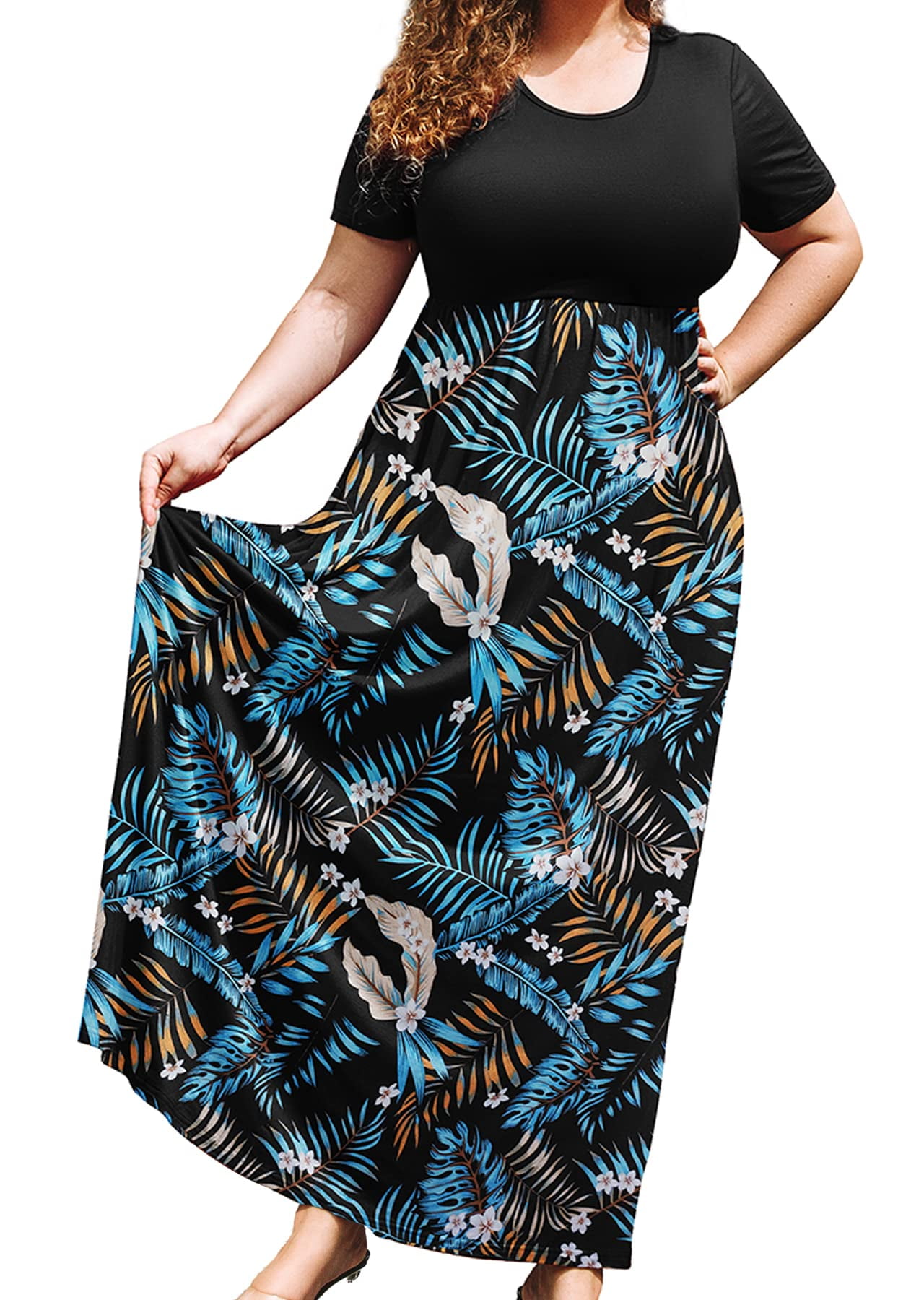 SHOWMALL Plus Size Summer Maxi Dress for Women Bahrain Ubuy