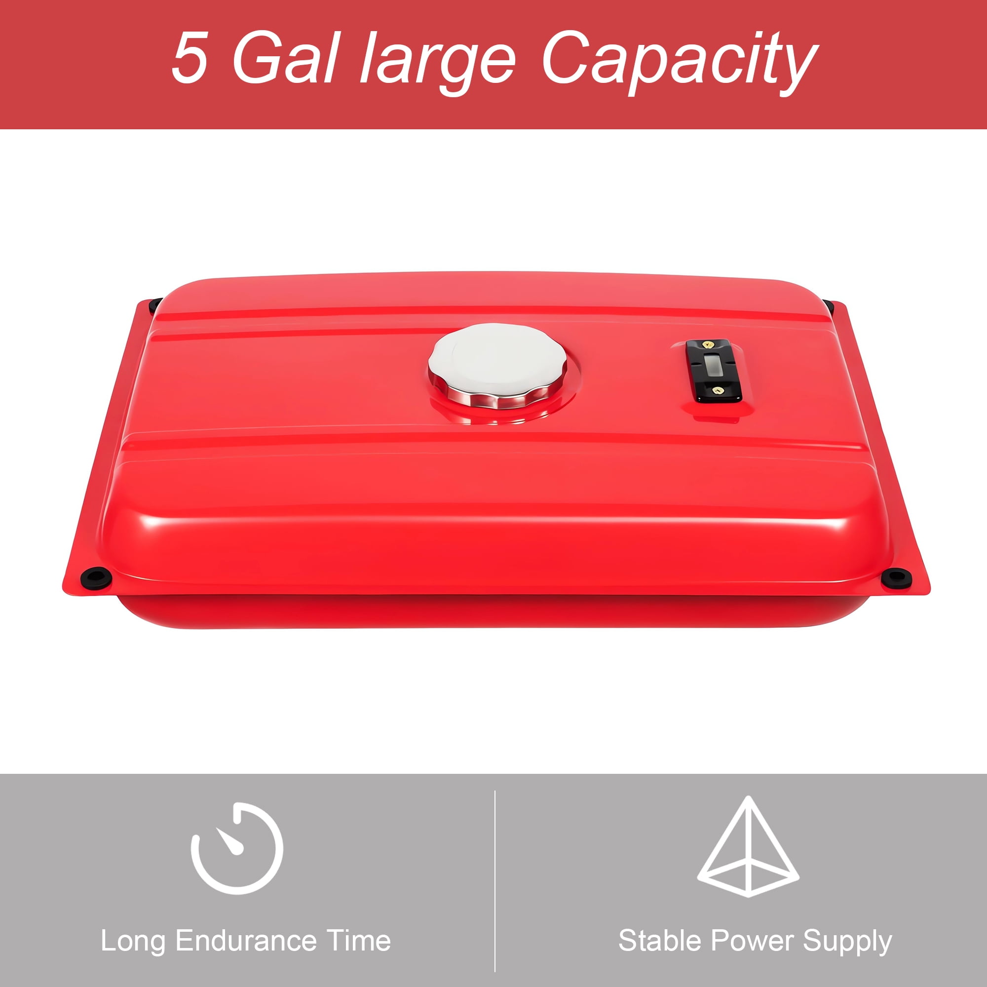 Universal 5 Gallon Gas Tank for Generator, Generator Fuel Tank, Unscrew the tank cap to get all of the accessories