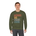 thumbnail image 5 of Cyclist Husband Dad Sweatshirt Gifts Crew Neck Shirt Long Sleeve Unisex, 5 of 5