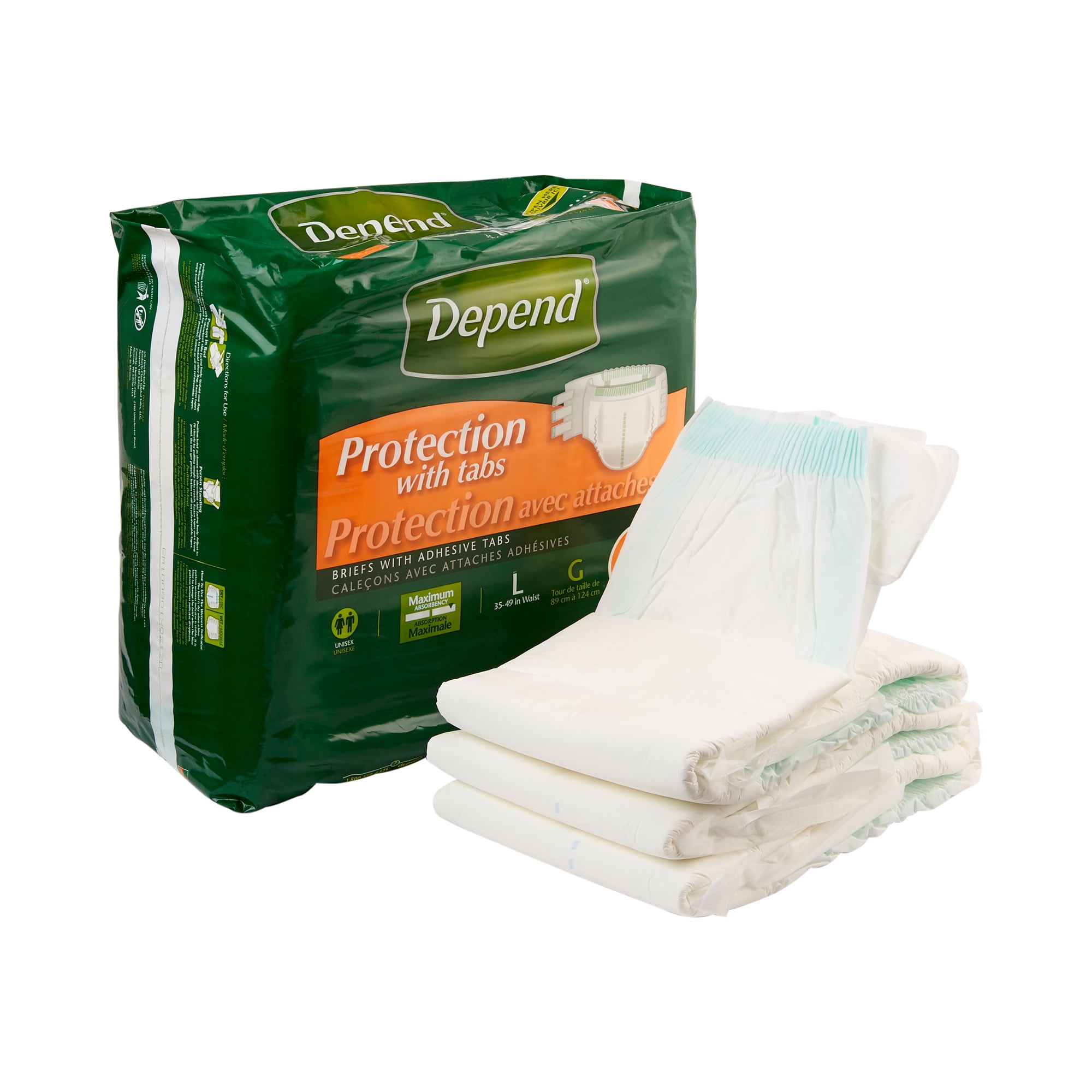 Depend Adult Incontinence Brief XL Heavy Absorbency Overnight, 35458