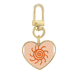 thumbnail image 1 of Sol Sol mano pintura naranja Llavero de metal en forma de corazón dorado, 1 of 3