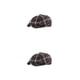 thumbnail image 4 of Minnieouse Boinas Sombrero Vintage Plaid Fieltro Otoño Invierno Unisex Festival Senderismo Viajes Calle Moda Flat Peaked Cap Hombre Mujer Negro 2piezas, 4 of 6