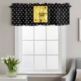 thumbnail image 4 of Yellow Black Bee Window Valance for Kitchen, Home Is Where Your Honey Is Honeycomb Daisy Rod Pocket Short Curtain for Small Windows, Light Filtering Decorative Valance, 60 x 18 Inch, 1 Panel, 4 of 9