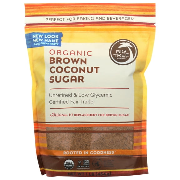 Big Tree Farms Organic Brown Coconut Sugar, 1 Lb Packet