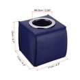 thumbnail image 2 of Uxcell Tissue Box Cover, PU Leather Square Decorative Napkin Paper Towel Dispenser Holder, Dark Purple, 2 of 6