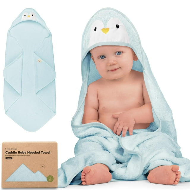 Toalla para bebé con capucha KeaBabies 89x89 cm de bambú suave