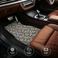 thumbnail image 6 of Wukai Skull daisy yellow blue Front Car Floor Mats Four-Piece Set Front & Rear Universal Car Floor Mats for SUVs, Trucks, Sedans, 6 of 7