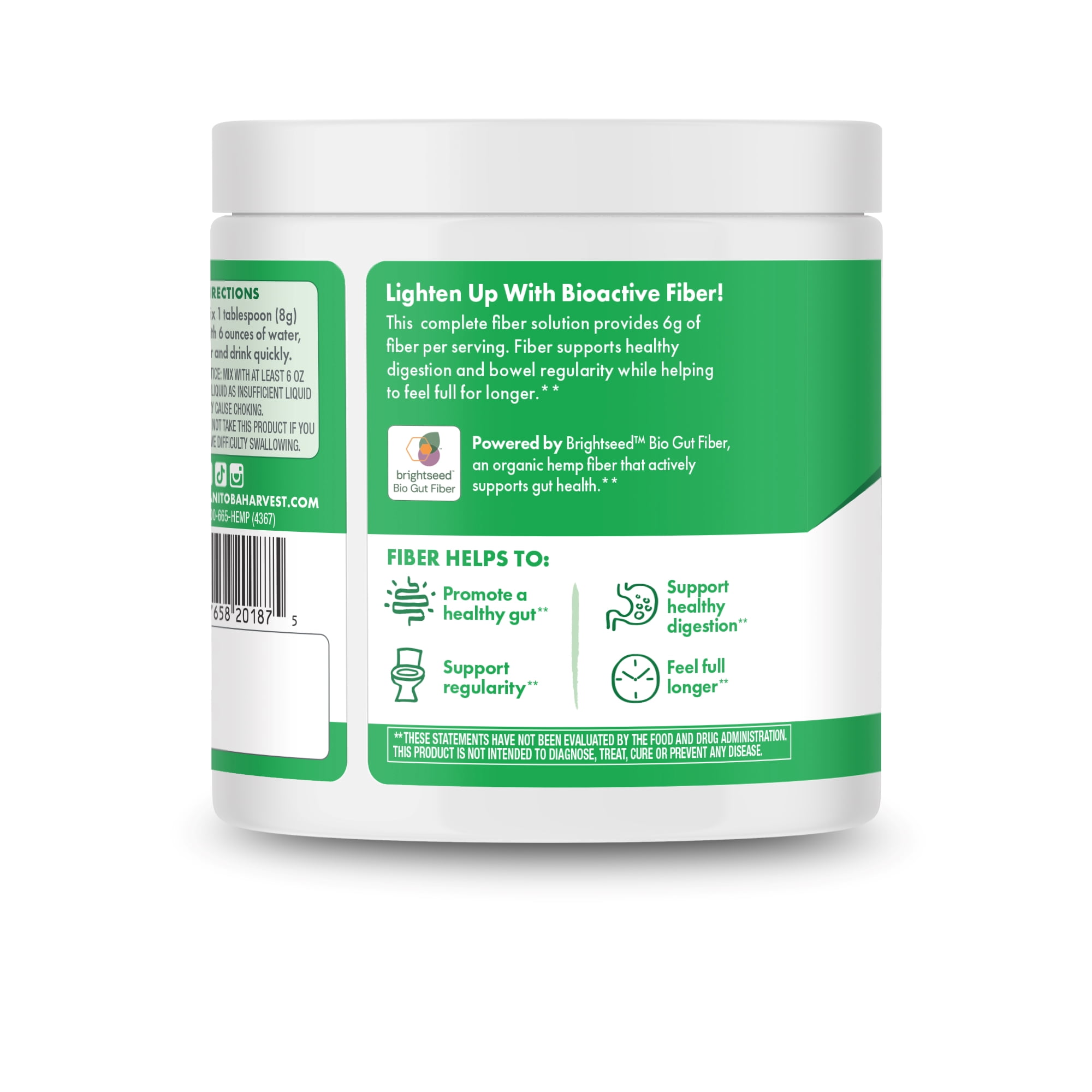 Manitoba Harvest Organic Bioactive Fiber Supplement with Psyllium Husk, 8 oz (227 g), 28 Servings