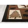 thumbnail image 7 of Handcraft Rugs Cabin Rug  Lodge, Cabin Nature and Animals Area Rug  Modern Geometric Design Cabin Area Rug  Abstract, Chocolate/BeigeBear/Footprint/Trees/Fishing Equipment 5x7 feet, 7 of 7