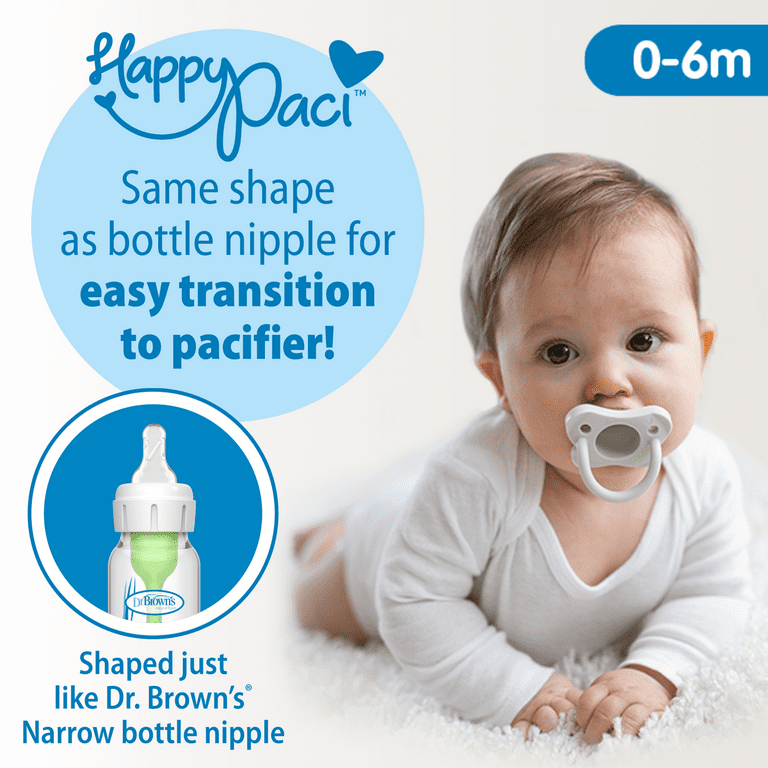 Dr. Brown's Natural Flow Level 2 Narrow Baby Bottle Silicone Nipple, Medium  Flow, 3m+, 100% Silicone Bottle Nipple, 2 Pack 