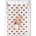 thumbnail image 4 of Sweet Jojo Designs Watercolor Sports Theme Brown and White Fitted Crib Sheet, 4 of 6