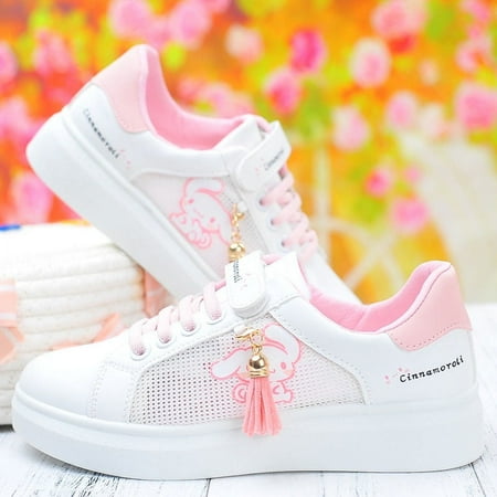 

Sanrio kuromi 2023 Girl Flat Shoes Breathable Sneakers Student Running Shoes Cartoon Cute Board Shoes My Melody Casual Shoes