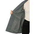thumbnail image 5 of INSPIRE CHIC Women's Elegant Notched Lapel Button Single Breasted Winter Coat Deep Grey L, 5 of 5