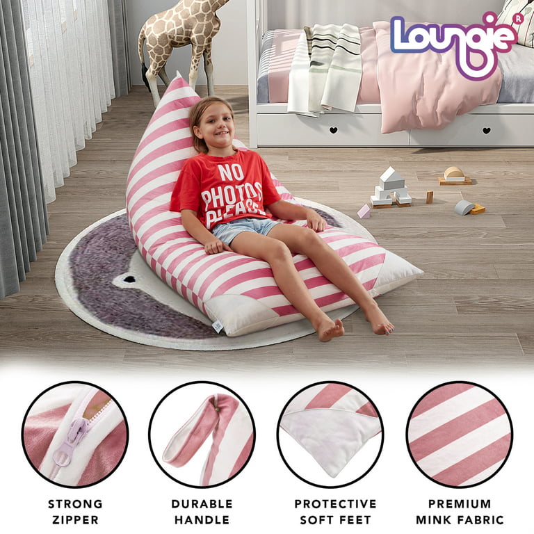 Loungie Comfy Bean Bag Chair - Light Grey
