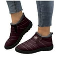 thumbnail image 4 of Leozcaa Women Winter Boot with Comfortable Warm Lined Ankle Booties Outdoor Slip On Waterproof Short Boots, 4 of 8
