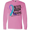 thumbnail image 3 of Inktastic Never Stop Fighting Suicide Prevention Awareness Ribbon Long Sleeve T-Shirt, 3 of 5