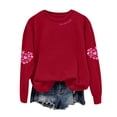 thumbnail image 7 of Godom Sweatshirt for Women Pink Ribbon Sweatshirts Long Sleeve Hoodies Pullover Tops, 7 of 7