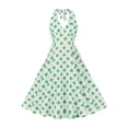 thumbnail image 1 of Fankiway Robe Rétro Sans Manches à Col en V avec Ceinture et Boutons, Grande Taille, Robes d'Été pour Femmes, Manches Courtes, 1 of 8