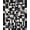 Black, Pattern 9, variant on ODIKA 4' x 6' Machine Washable Non-Slip Area Rug, Geometric Blob High Traffic Rug, White, 116871