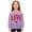 Purple #A, variant on Girls Valentine Sweatshirt Cotton Fleece Lined Crewneck Hearts Printed Pullover Loose Casual Holiday Tops (11-12 Years, Pink #A)