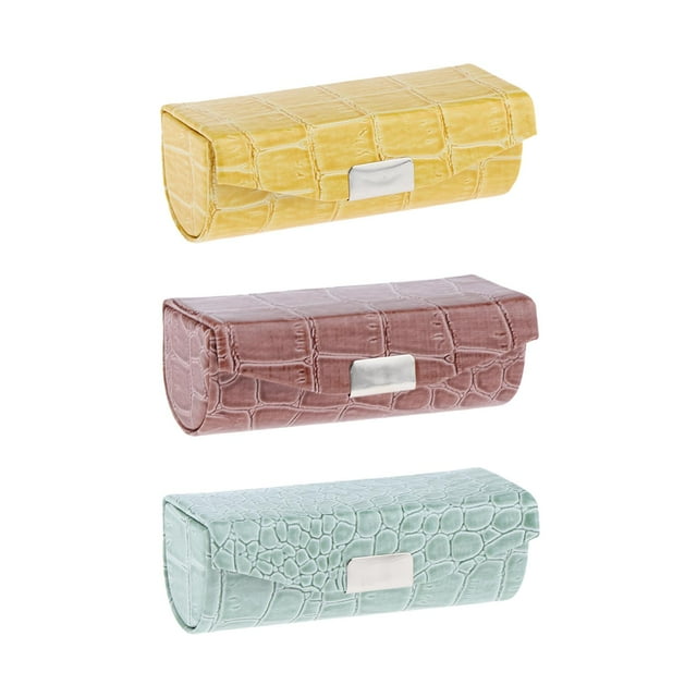 Estuche de pintalabios con espejo Sunnimix 3x Marrón Verde Grisáceo Amarillo