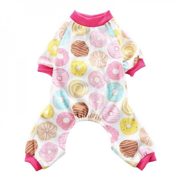 Wisremt Dog Pajamas Pet Clothes Jumpsuit Pet Outfit For Small Dog Soft Puppy Clothing Outfit Jumpsuit Ropa Para Perro For Puppy Product Rose Red XS
