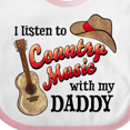 thumbnail image 4 of Inktastic I Listen to Country Music with My Daddy Guitar and Hat Boys or Girls Baby Bib, 4 of 4